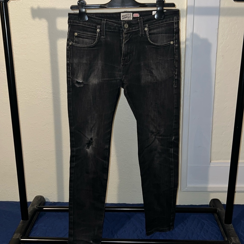 Naked & Famous Black Denim Jeans 30